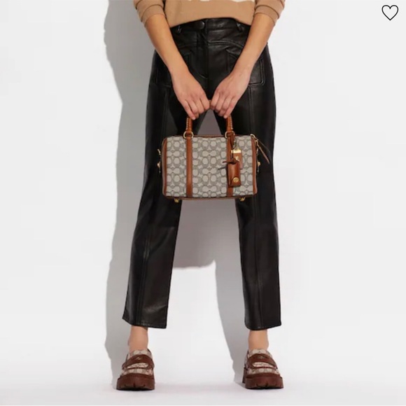 NWT Coach Satchel in Signature Textile Jacquard - Picture 4 of 8